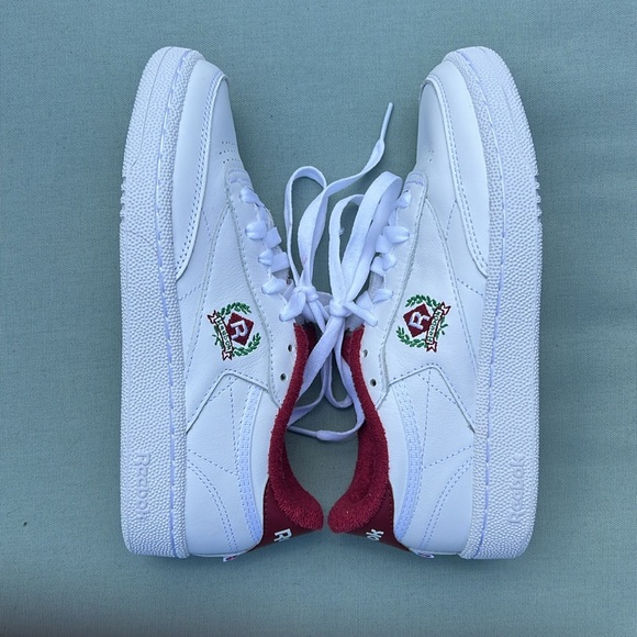 Reebok Club C 85 Crest White Burgundy Size 5 - Picture 6 of 8
